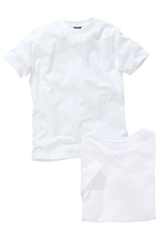 White Short Sleeve T-Shirts Two Pack (3-16yrs)